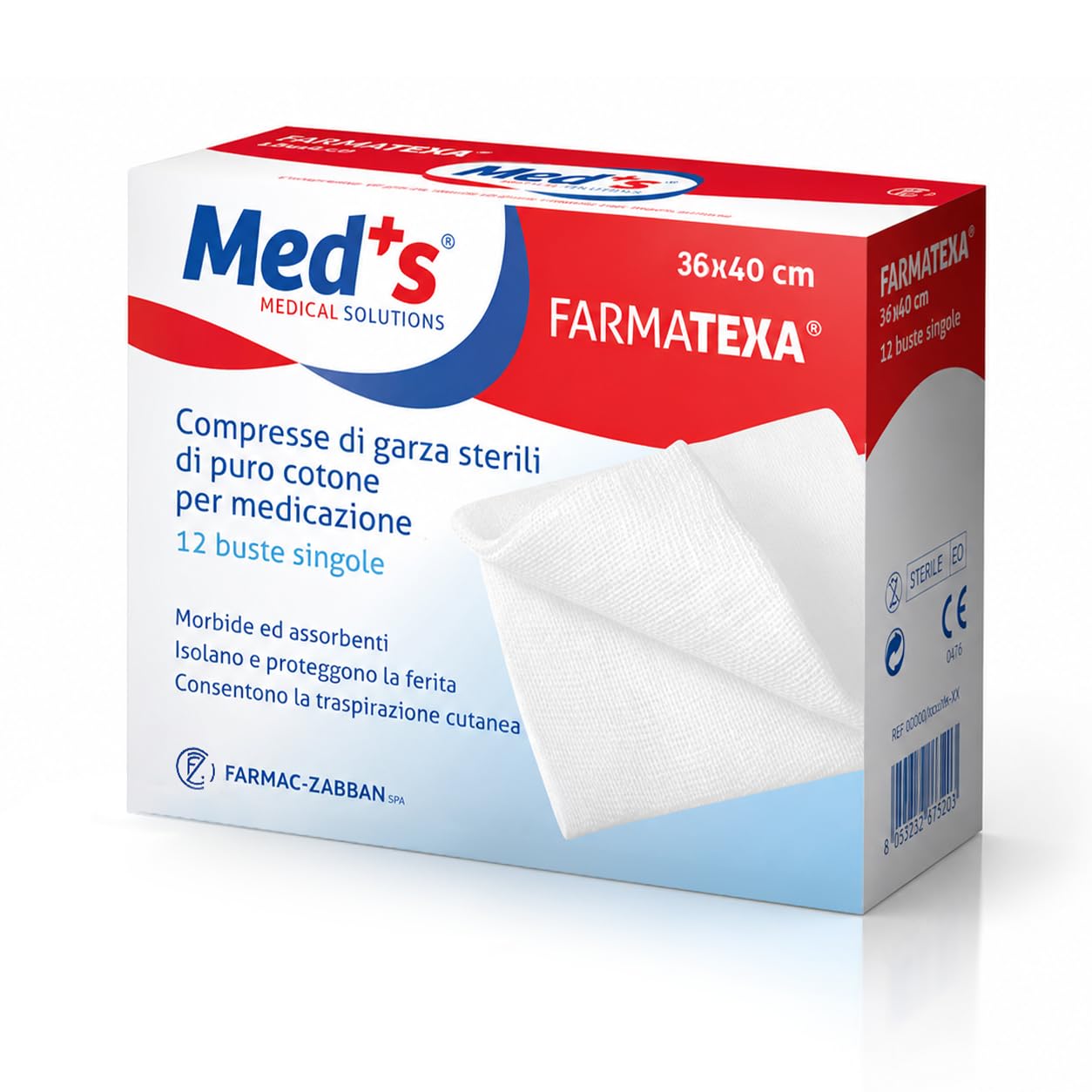 Compresse di Garza Idrofila Sterile Monouso 36x40 cm Cotone 100% – Garze Piegate Assorbenti per Medicazione e Pronto Soccorso (120 pz)