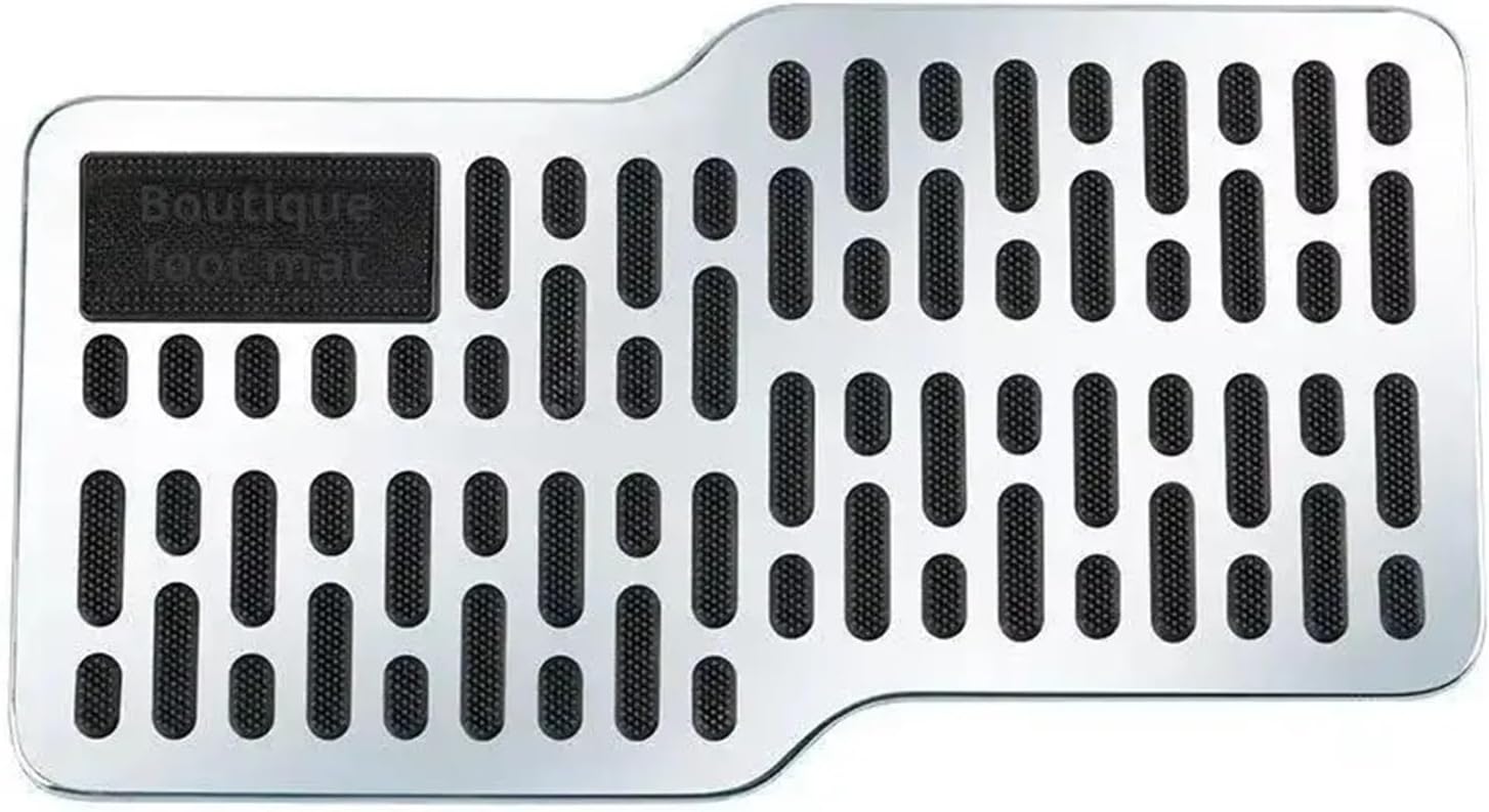 Auto Foot Rest Pedal Plate Floor Carpet Mats Non-Slip Stainless Heel Pad Compatible with Truck SUV Black Beige Brown Car Accessories
