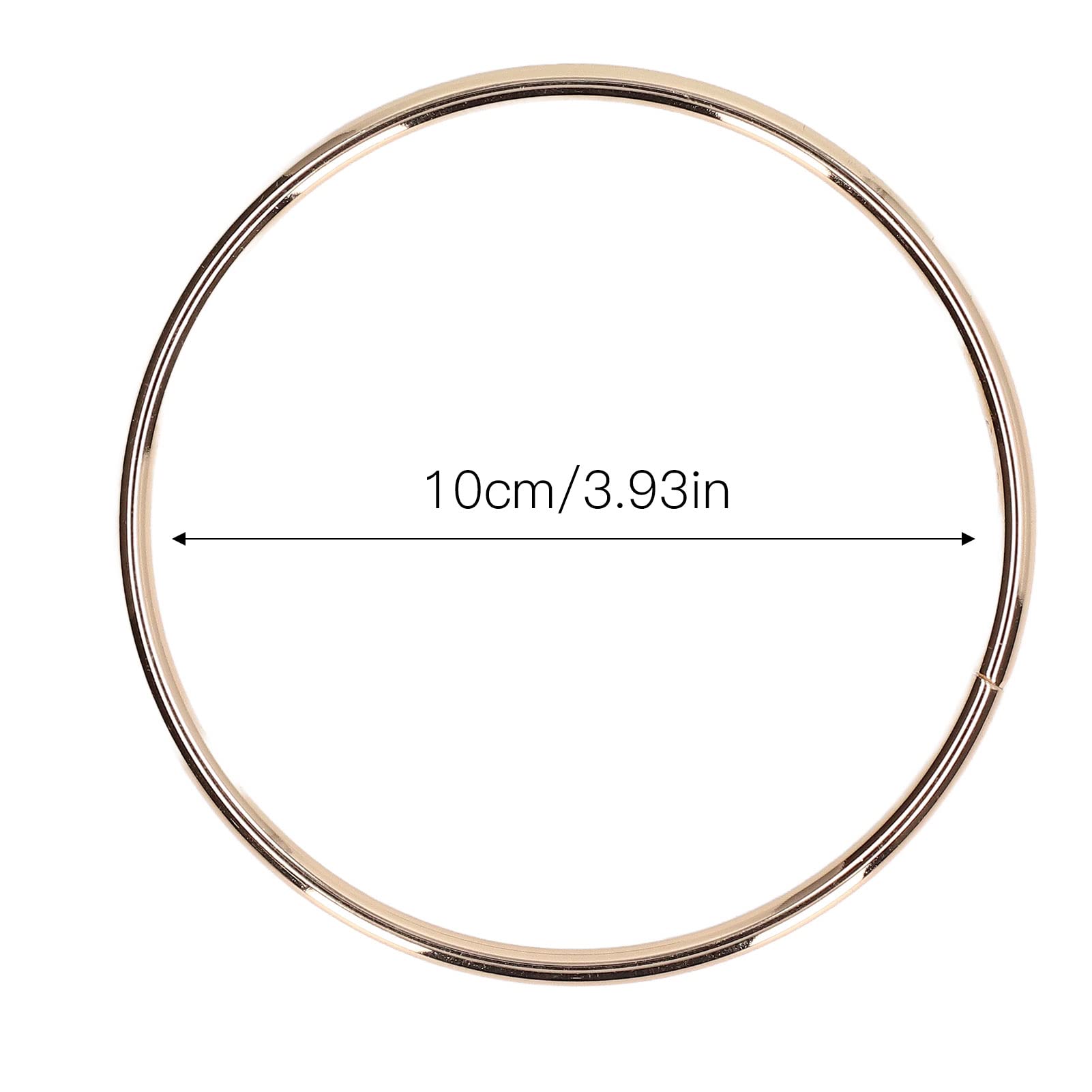 2 Manici per Borse, Manici per Borse, Forma Rotonda, Manici per Borse, Manici in Metallo, Manici per Bagagli, per Fare Borse, Borsa a Tracolla, Borsa da Spiaggia, Accessori per (Oro chiaro)