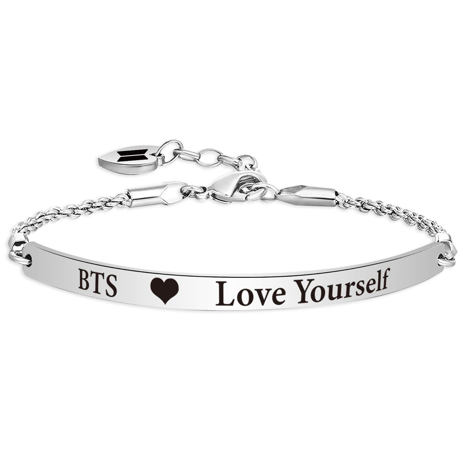 WENATAKpop Bangtan Boys Bracelet to Love Yourself Army SUGA J-HOPE JIN V Jimin RM JK Chain Bracelet Bangtan Boys Lover Fans Jewelry Gift