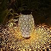 Görvitor Lantaarn op zonne-energie voor buiten, metalen zonnelantaarn hangend, IP65 waterdicht, decoratieve solarlampen voor balkon, tuin, patio, Kerstmis