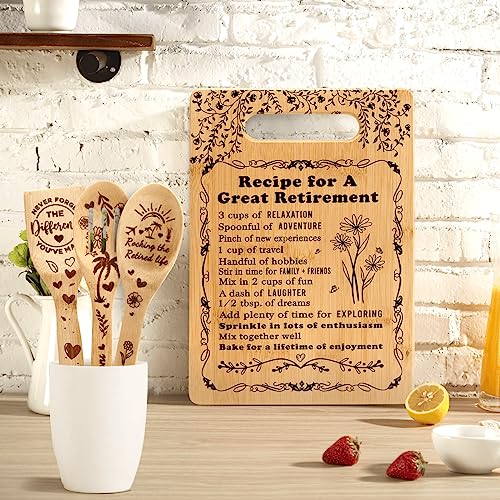 Tabla de cortar rectangular de bambú con asa miniatura 2