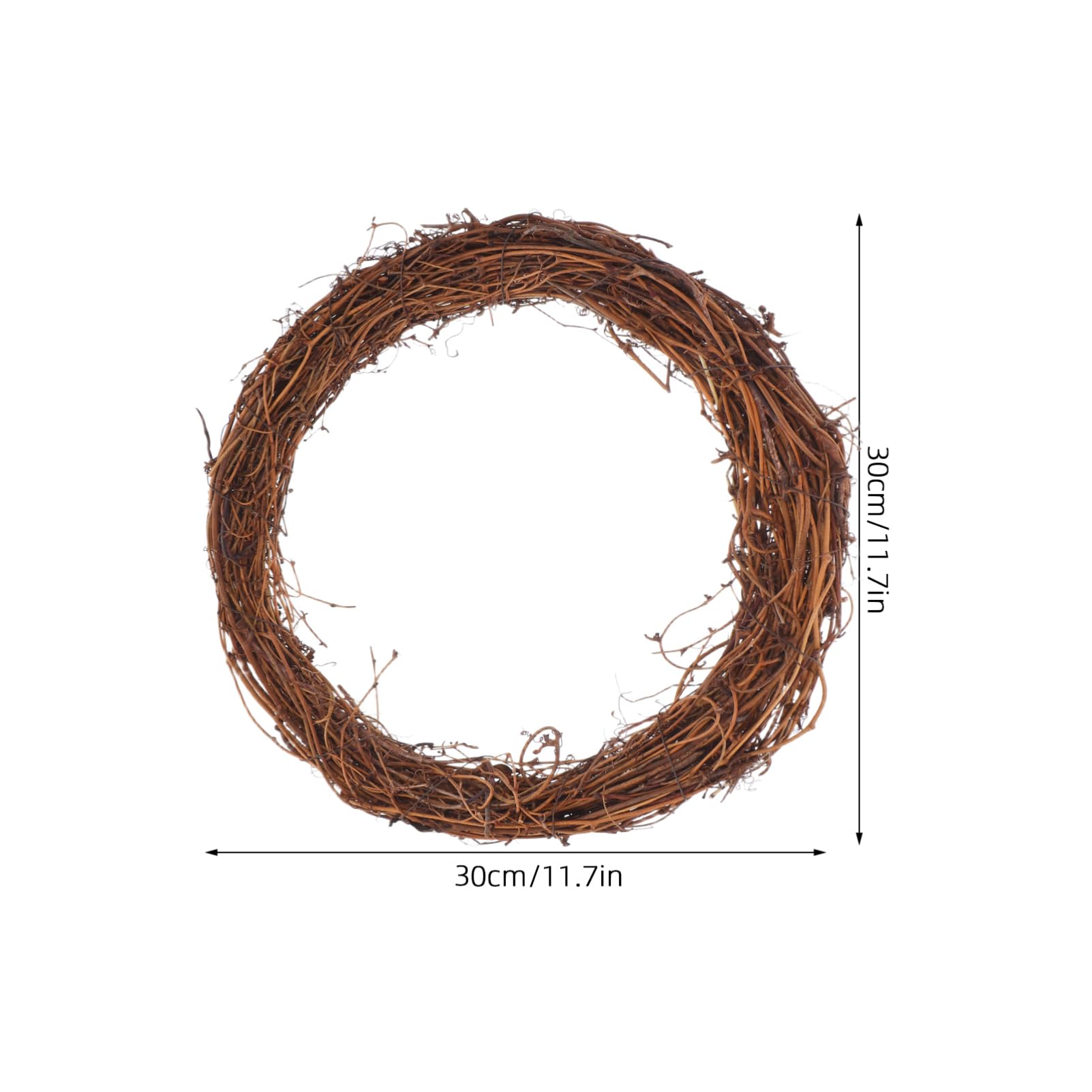 6 Stück Rattan Deko mit 30cm Kränzen aus Naturmaterial für Weihnachts und Hochzeitsdeko Langlebig Rustikaler Charme für Tür und Zuhause