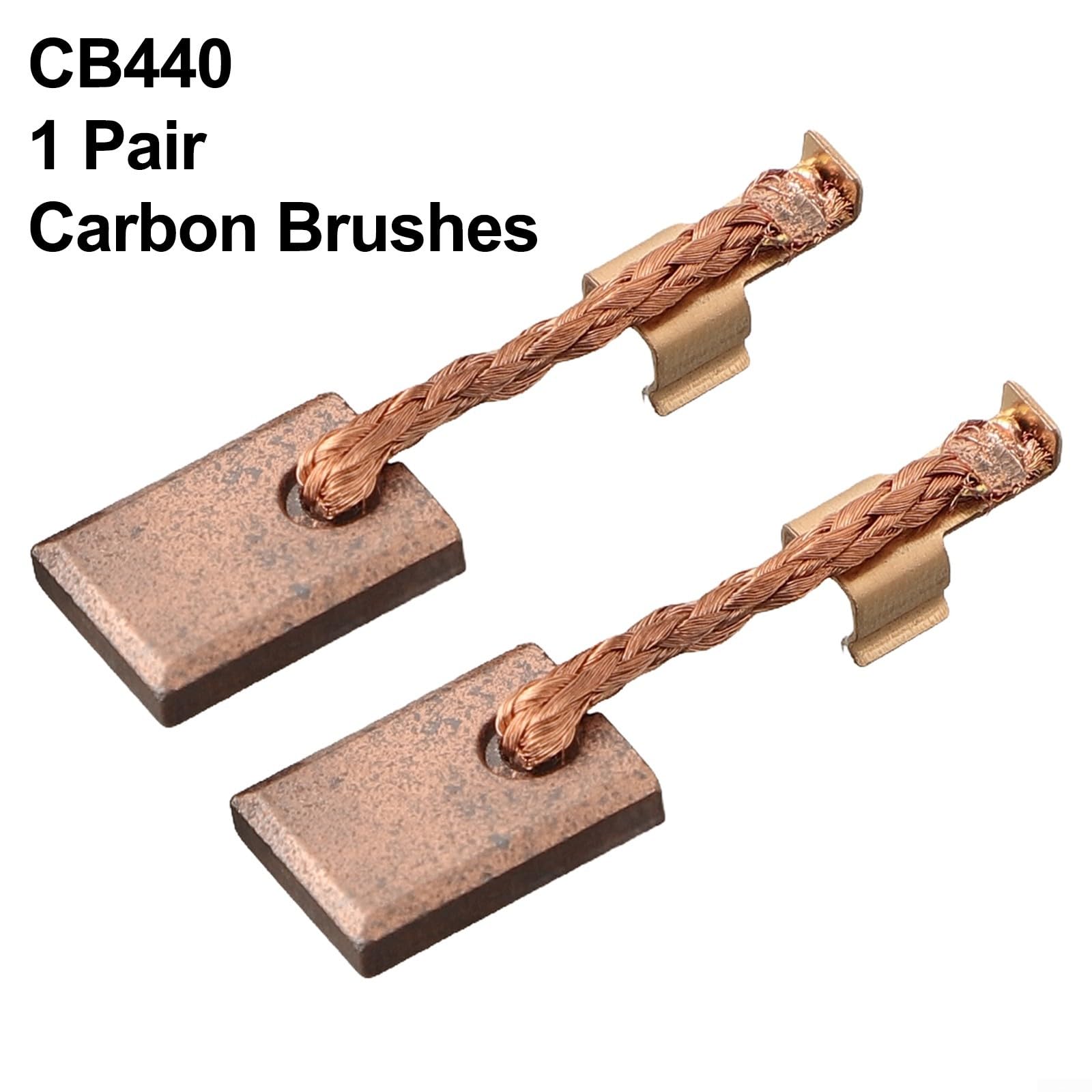 CB440 Lot de 2 balais de charbon pour outils électriques sans fil compatibles avec DTD146, DHP456, DHP458, DHP482, DTW251, BHP451, BDF446 et
