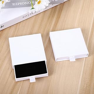 2022 Jewelry Gift Boxes Cardboard Box for Necklaces Bracelets Rings Earrings AU (White)