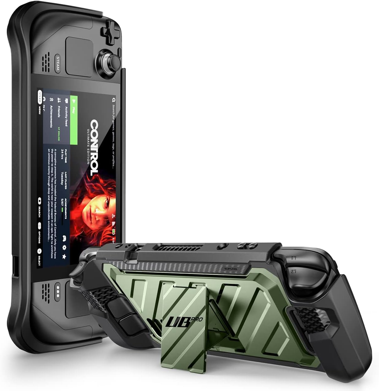 [Unicorn Beetle Pro Series] Case Designed for Steam Deck (2022) / Steam Deck OLED(2023), Rugged Slim Protective Case with Kickstand - Guldan