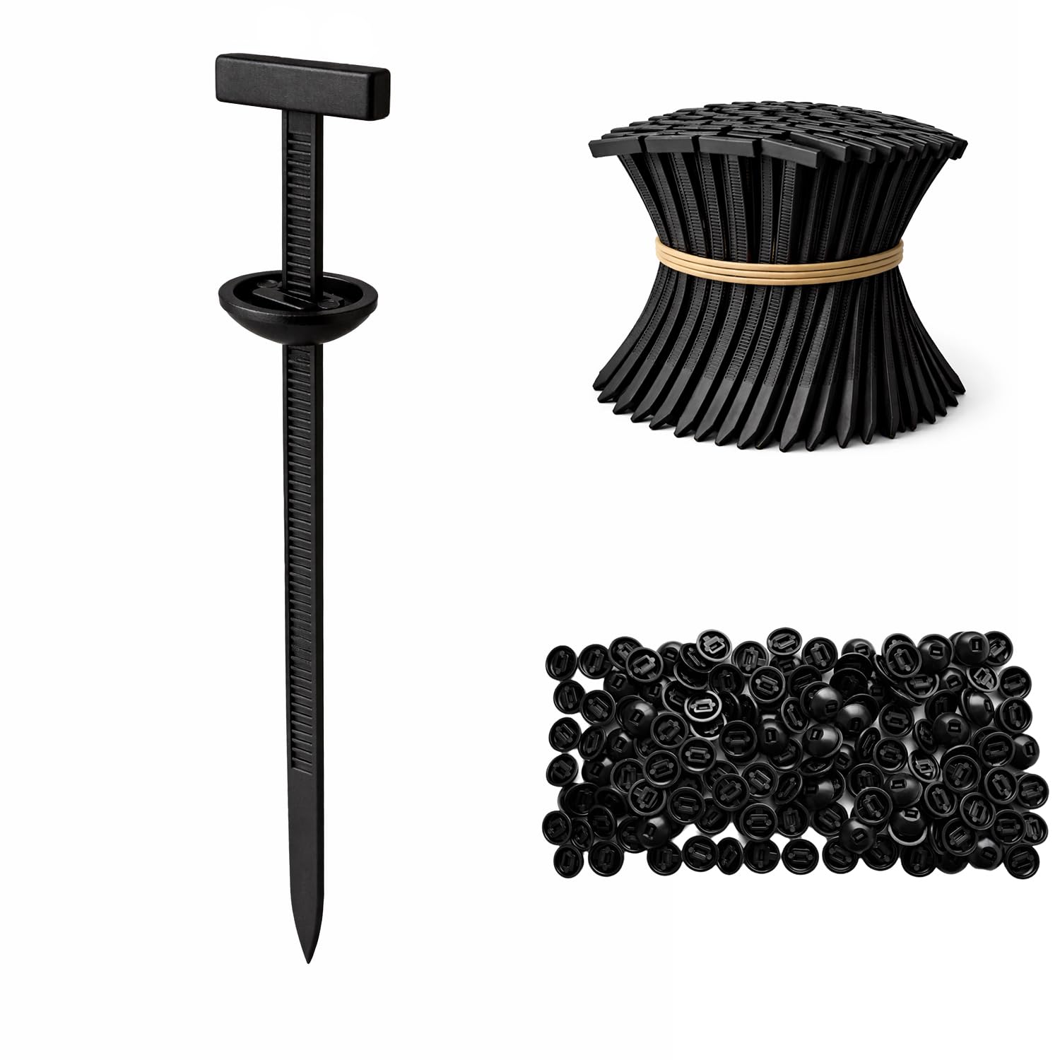 150Pack Nylon Universal Cable Tie Buckle Zipper Clips for Cars T Style Zip Ties Button Fixion Tools Automotive