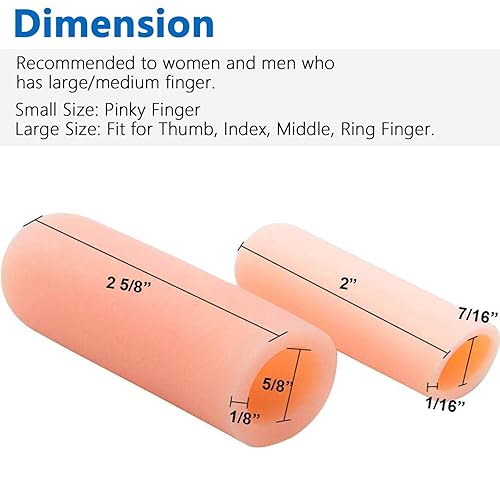 Miniatura 2 de JKcare Cunas grandes para dedos, paquete de 10 fundas de silicona para dedos de gatillo y artritis, protectores de dedos para dedos agrietados,