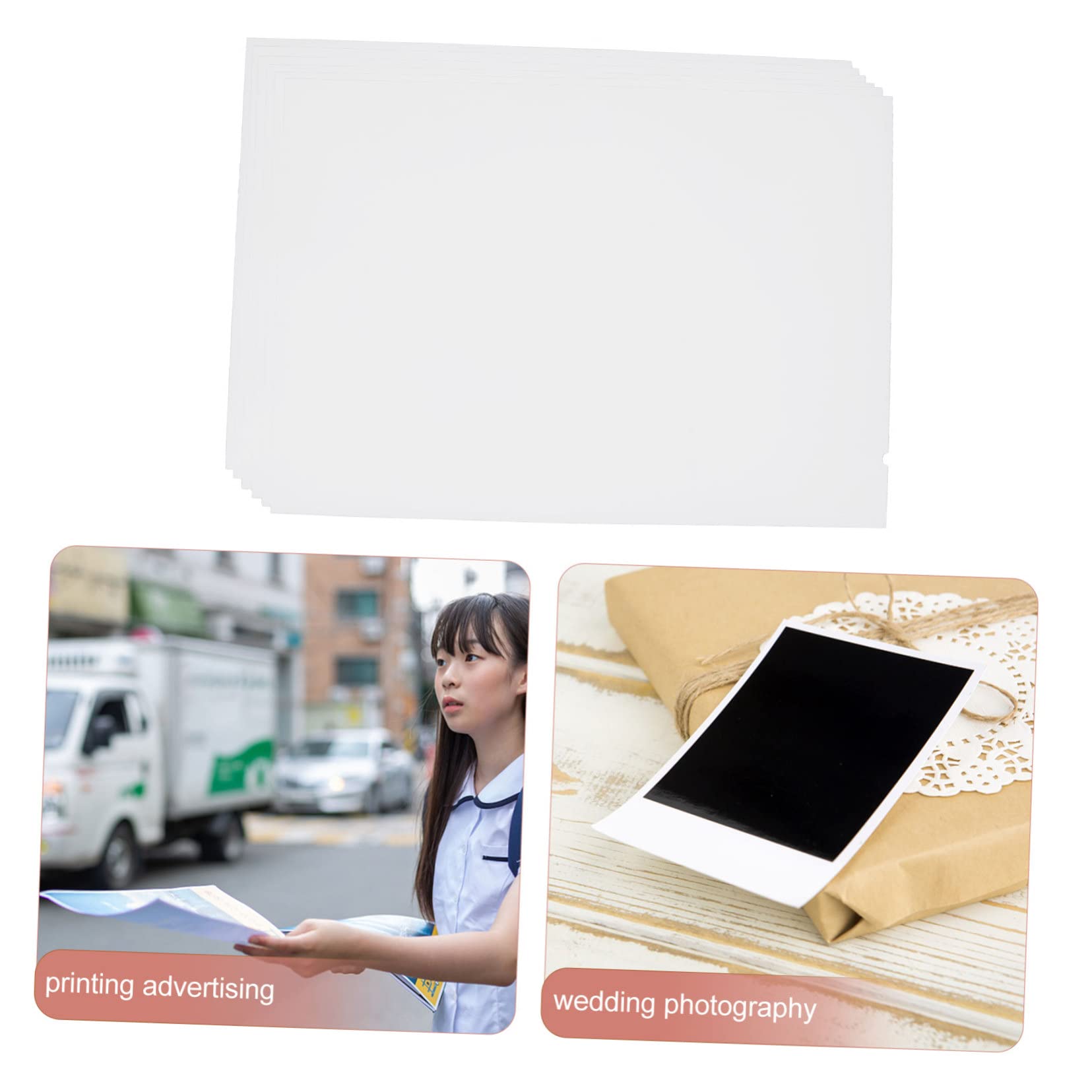 Gadpiparty Papel Fotográfico Impresoras De Inyección De Tinta Papel De Impresión Doble Cara Para Tarjetas De Visita Y Proyectos Escolares 10 Hojas*5