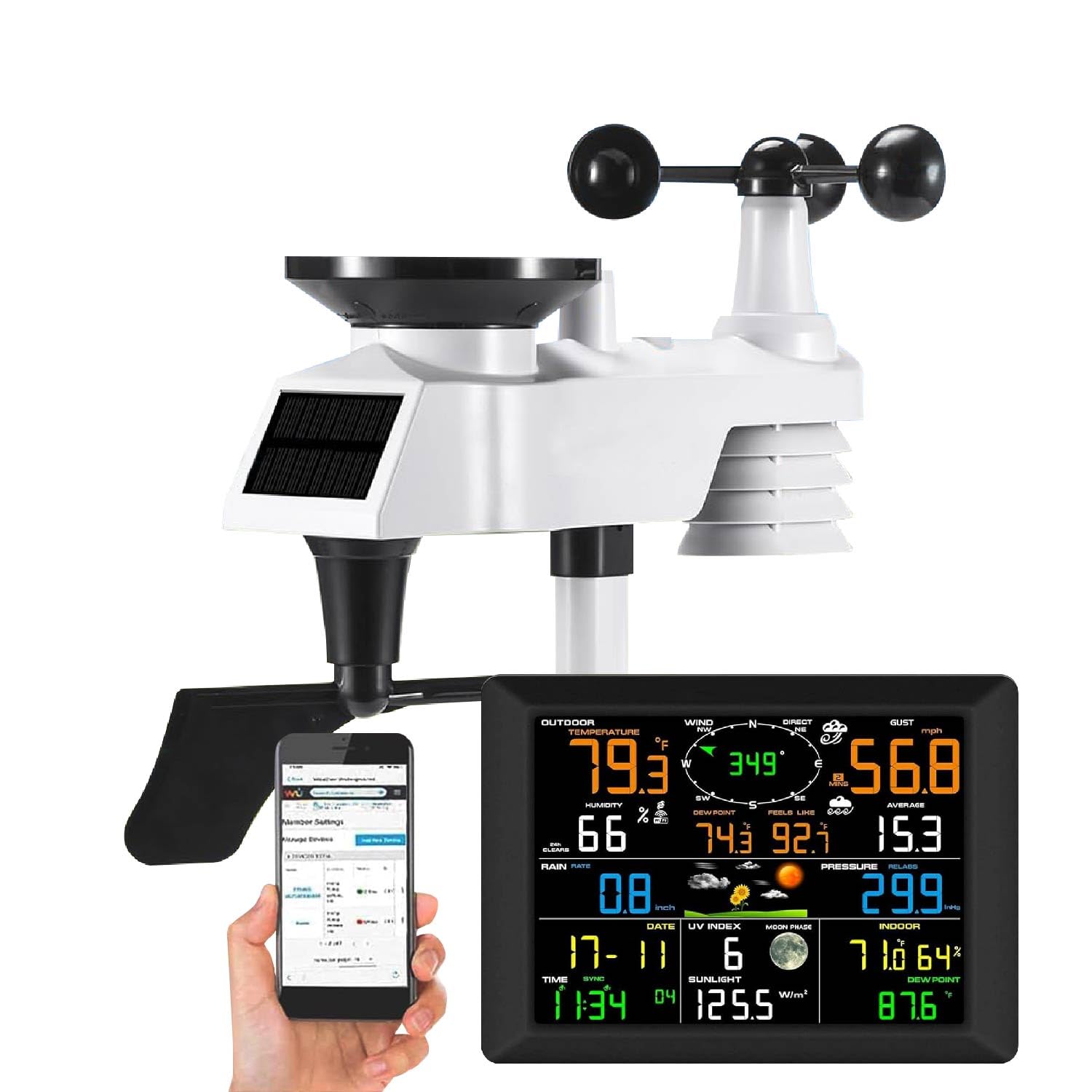 Amazon | Kurflo ウェザーステーション 気象観測機器 気象計