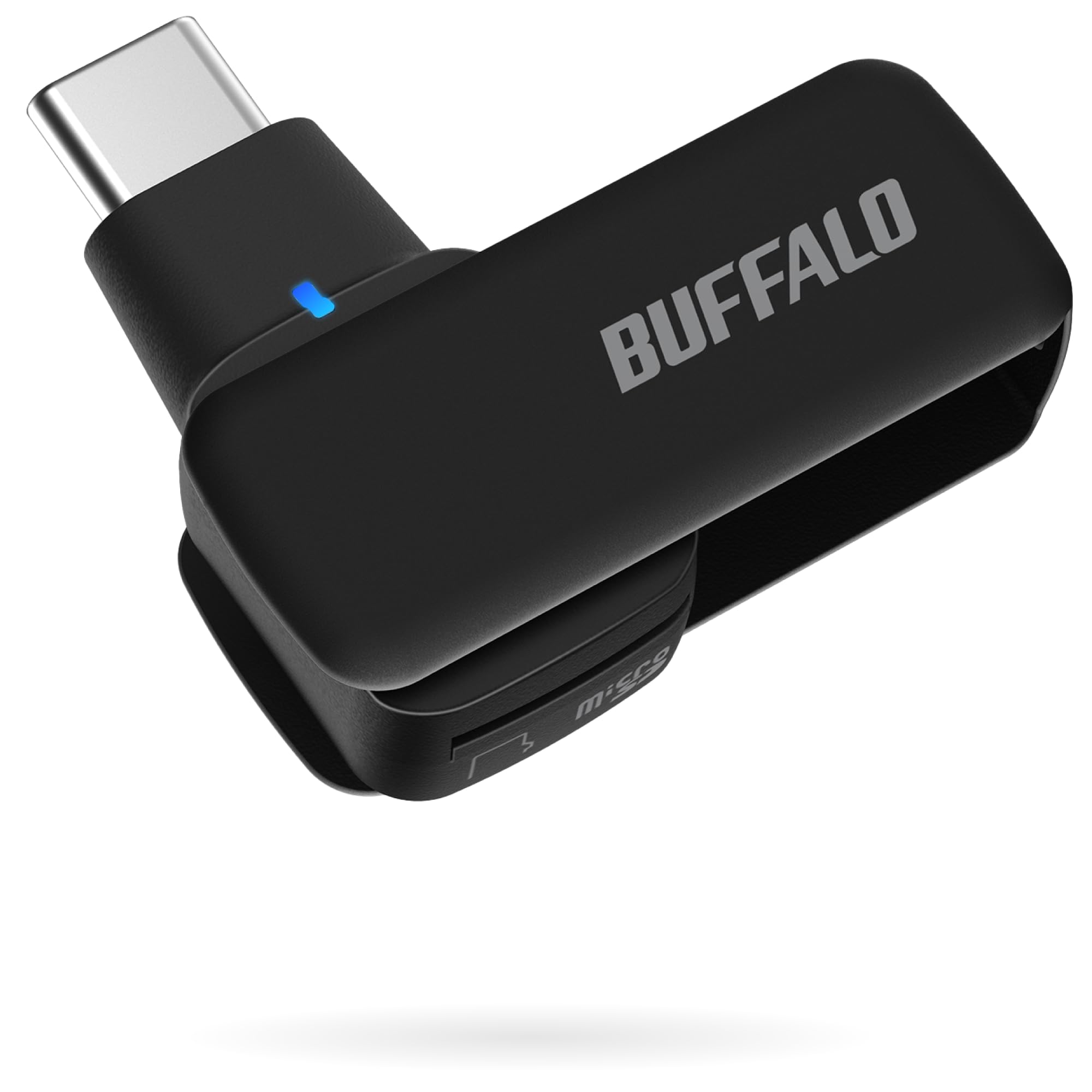 外付けハードディスク・ドライブ Card reader Amazon | バッファロー microSD専用 回転式 カードリーダー USB3.2