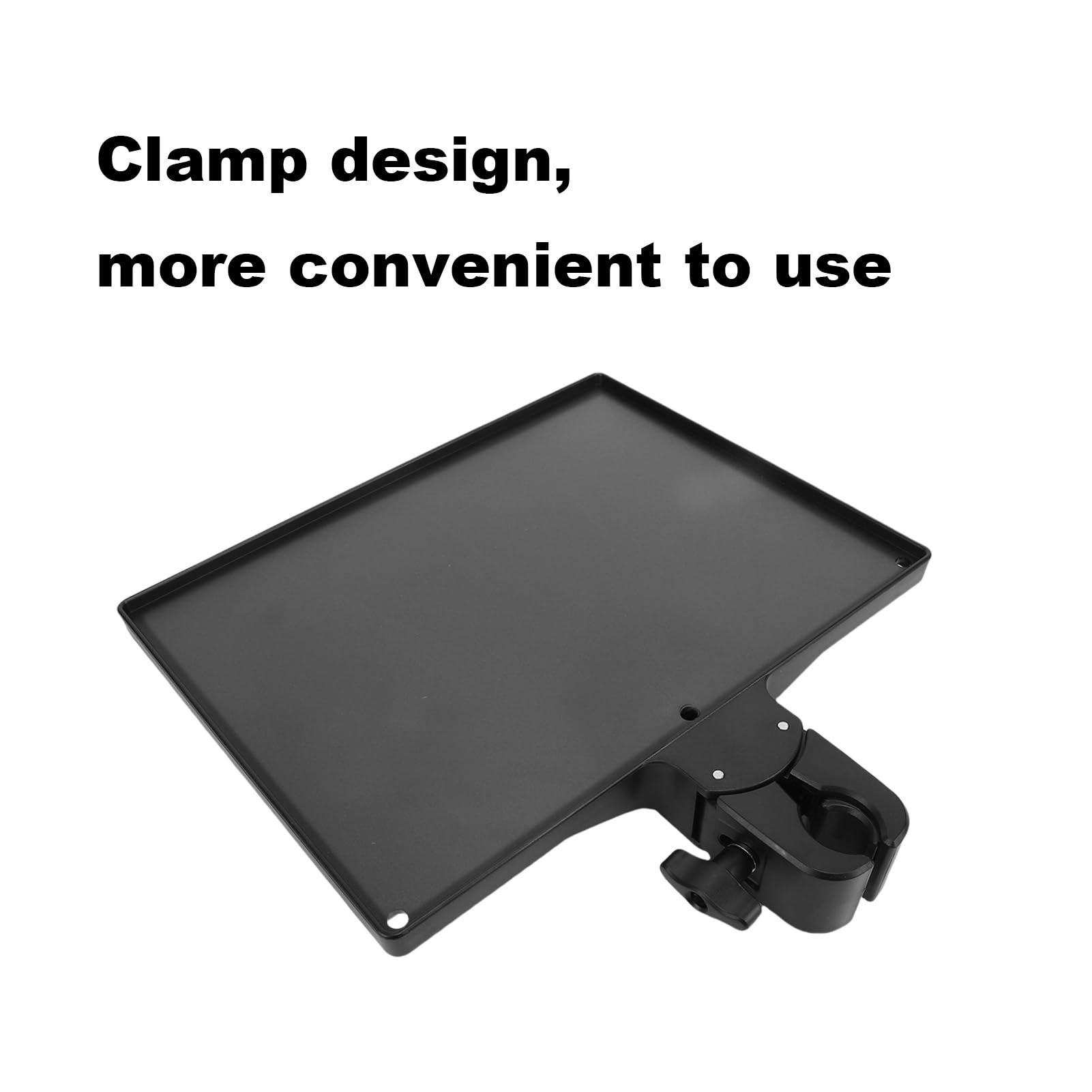 Plateau Carte Son, 27x28x3,5cm Support Micro Pince, Porte-Partitions Universel Streaming Rangement Micro