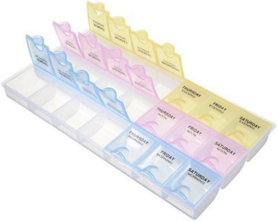 7 Day AM/NOON/PM Travel Tablet Pill Container/Weekly Pill Organzier Storage Box Case dispenser