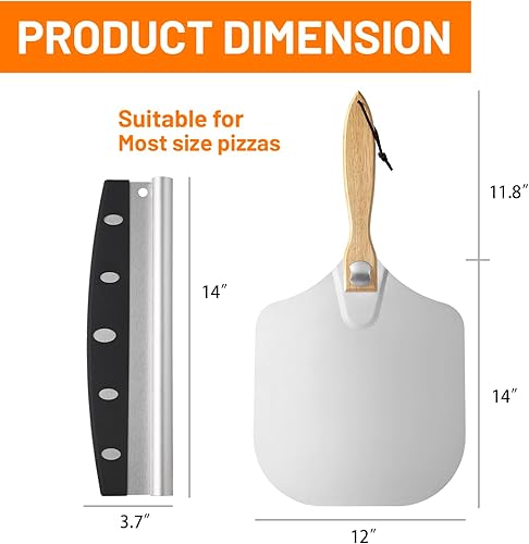 Miniatura 2 de Domina el arte de la fabricación de pizza con nuestro juego completo de horno de pizza y accesorios, incluye cáscara de pizza de 12 x 14 pulgadas y