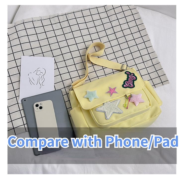 Cute Messenger Bag, Casual Crossbody Bag for Women Y2K Star Bag Aesthetic Bag Purse Tote4