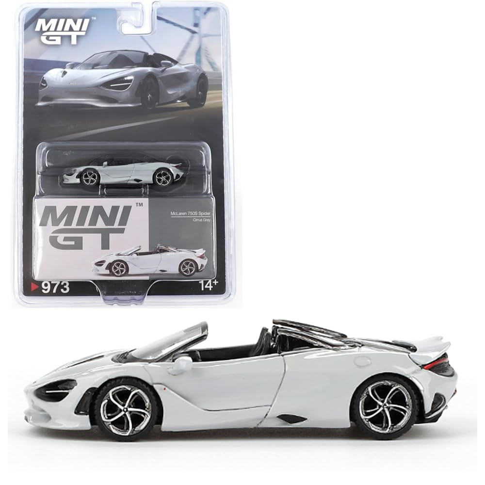 Diecast Model Car Compatible for McLaren 750S Spider Cirrus Grey