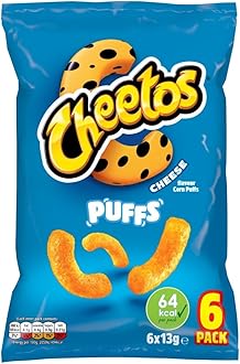 Cheetos Puffs, Cheese, 6 x 13 g