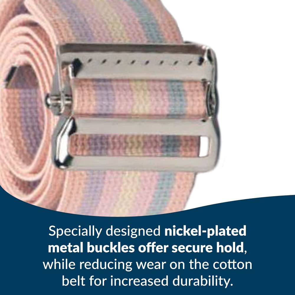 Posey 6531L Long Cotton Gait Belt, Pastel, 74 in, 1 Count — Amazon image 3