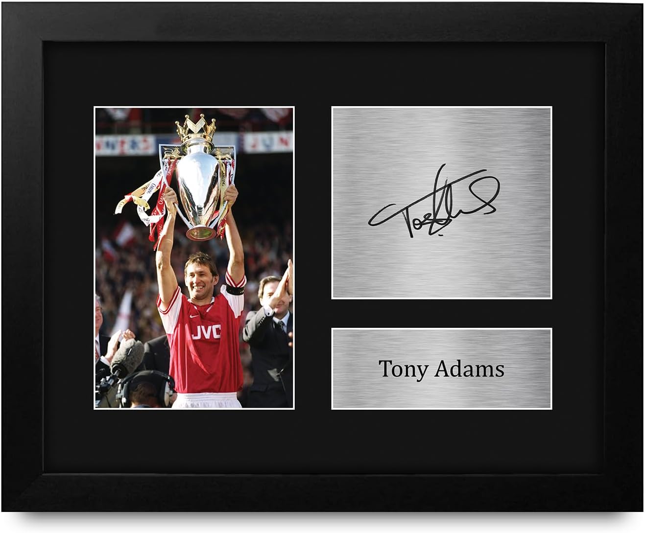 HWC Trading Tony Adams Arsenal Gifts Printed Signed Autograph Picture for Soccer Fans and Supporters - US Letter Framed (ID-008636)