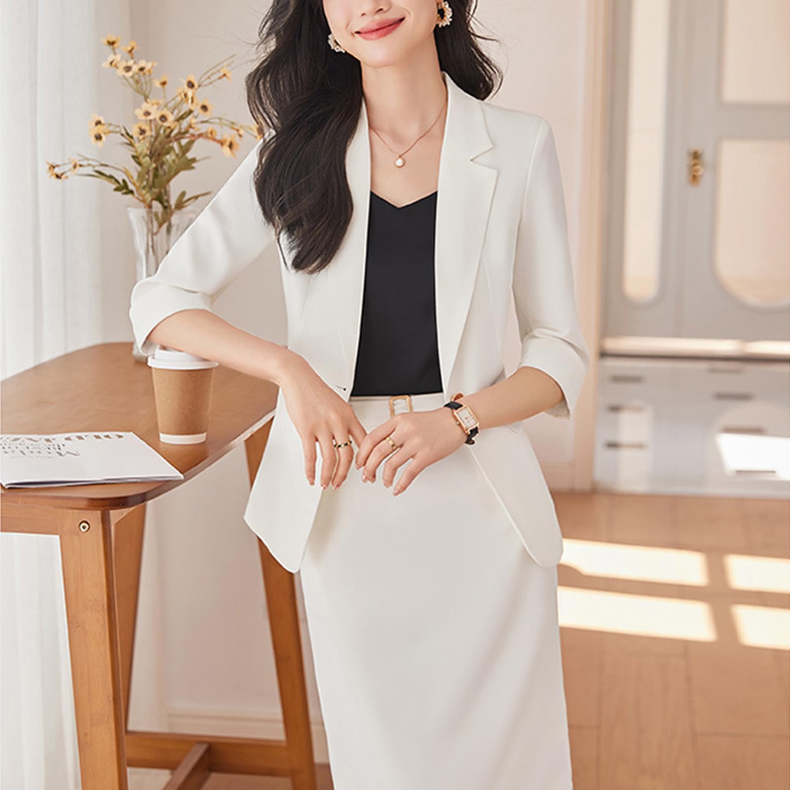 Amazon.co.jp: スーツ レディース スカートスーツ ブラック