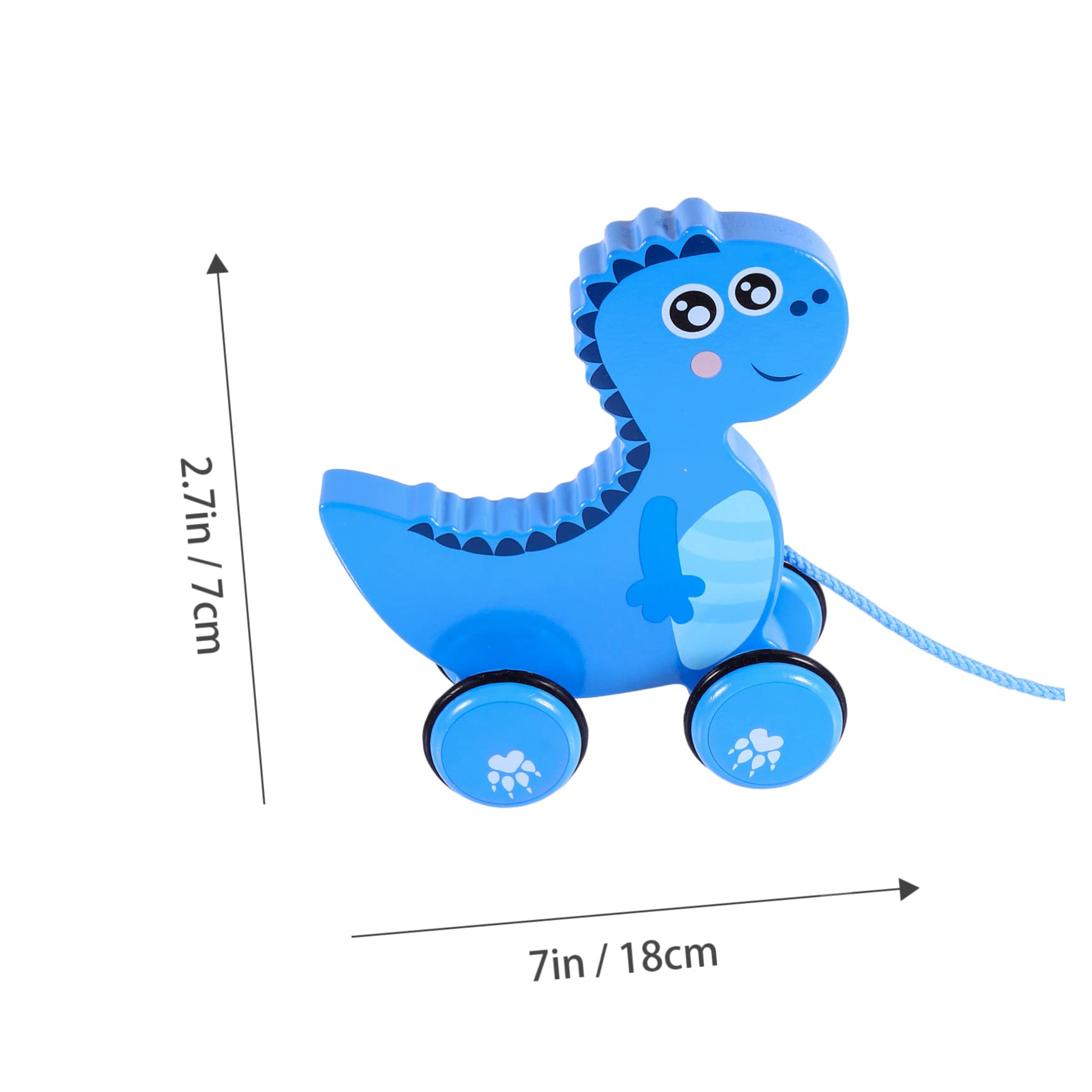 KESYOO 1Pc Pull Along Dinosaur for Safe and Traction Cart for Early Walking Educational Cartoon Animal Pulling Cart for Home and Preschool