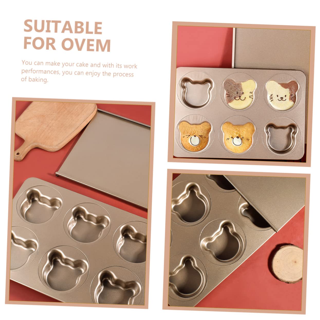 SHOWERORO 1ensemble Moule à Gâteau Métal Réutilisable Ours Pour Pâtisserie Pour Cookies Et Gâteaux Pratique Et Facile à Démouler