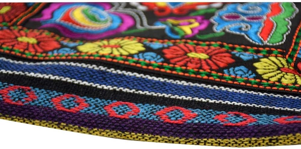 Canvas Vintage Embroidery Boho Bohemia Crossbody bag for women Widescreen Cell Phone Purse