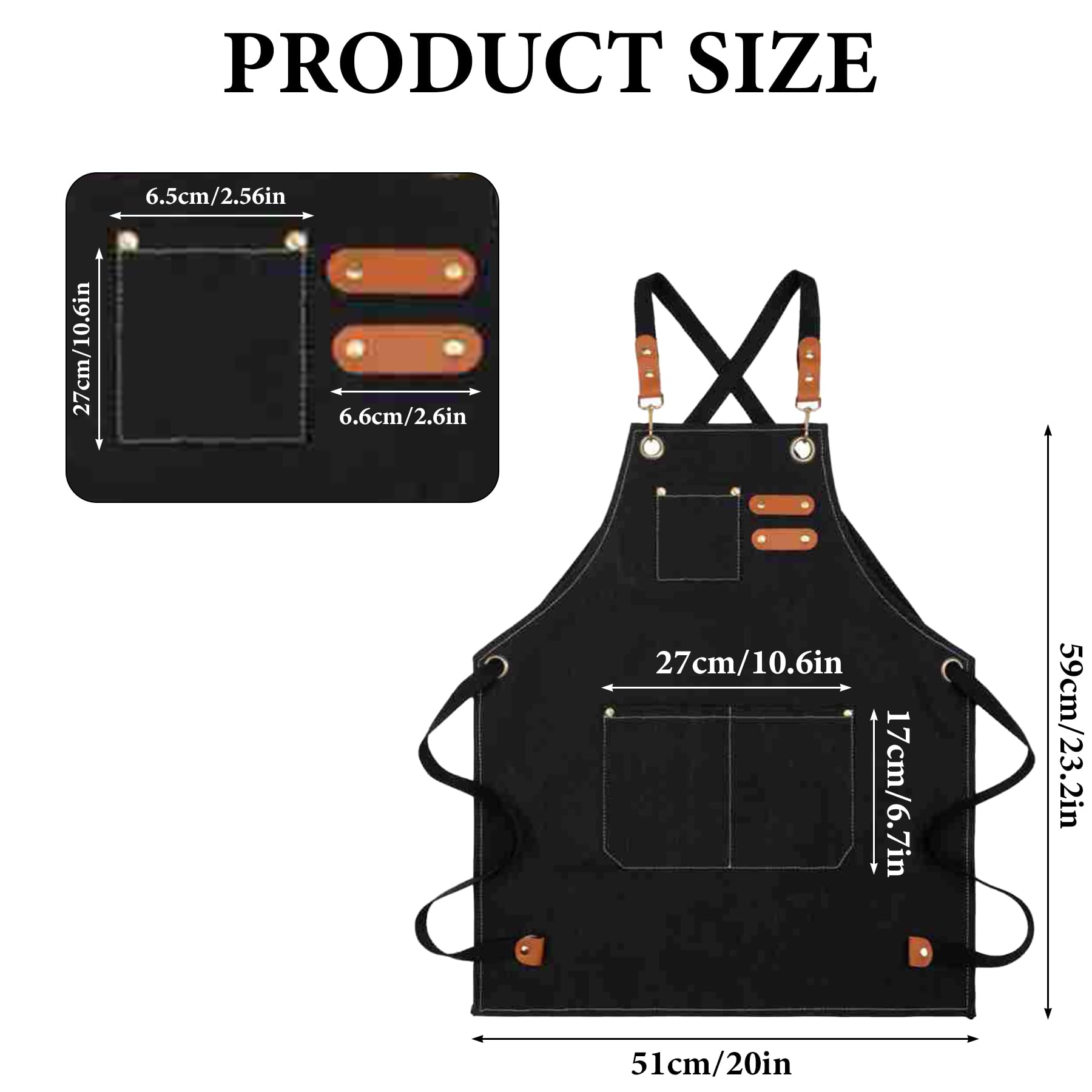 MAIGO Kids Apron, Waterproof Cotton Canvas Kids Apron with Pockets, toddler boy aprons - Image 2
