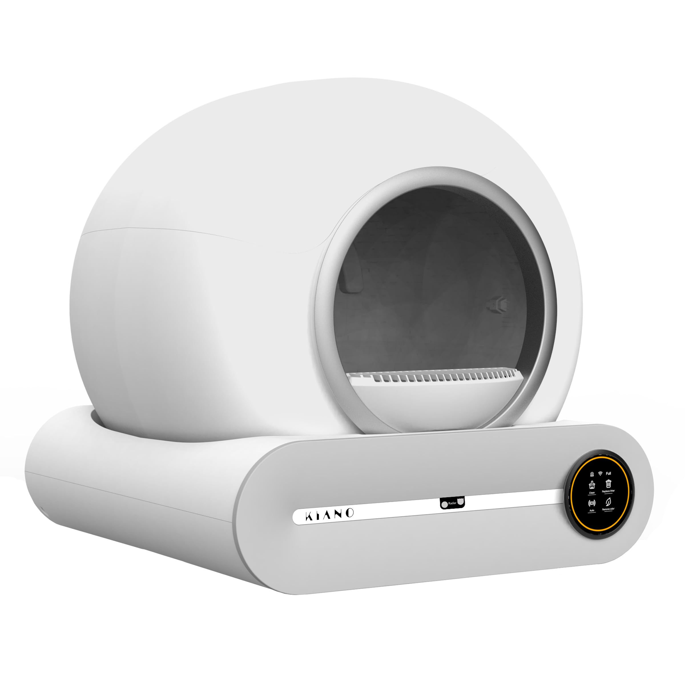 Kiano Luna Lettiera automatica per gatti, autopulente, con controllo app, Wi-Fi, sistema di rimozione degli odori, funzionamento silenzioso < 40 dB, 65 l