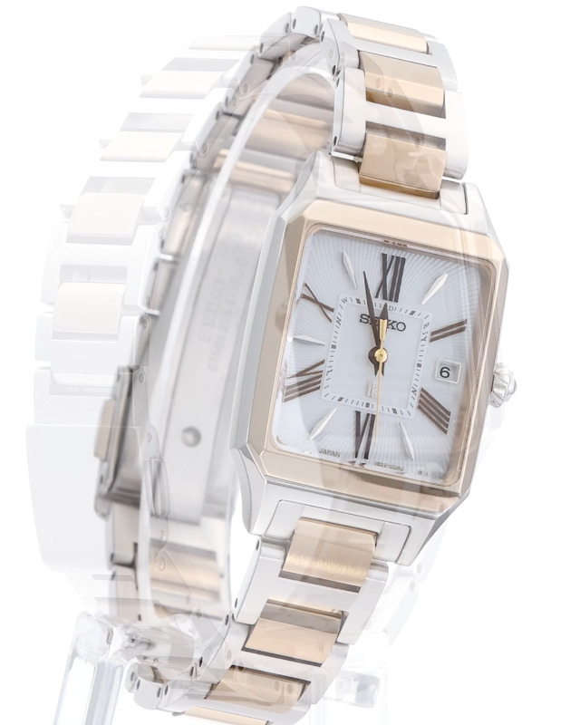 ☆新品同様 SSVW160 ルキア 電波ソーラー セイコー 時計 スクエア SEIKO 良品 セイコー LUKIA SSVW160 1B32 スクエア ルキア