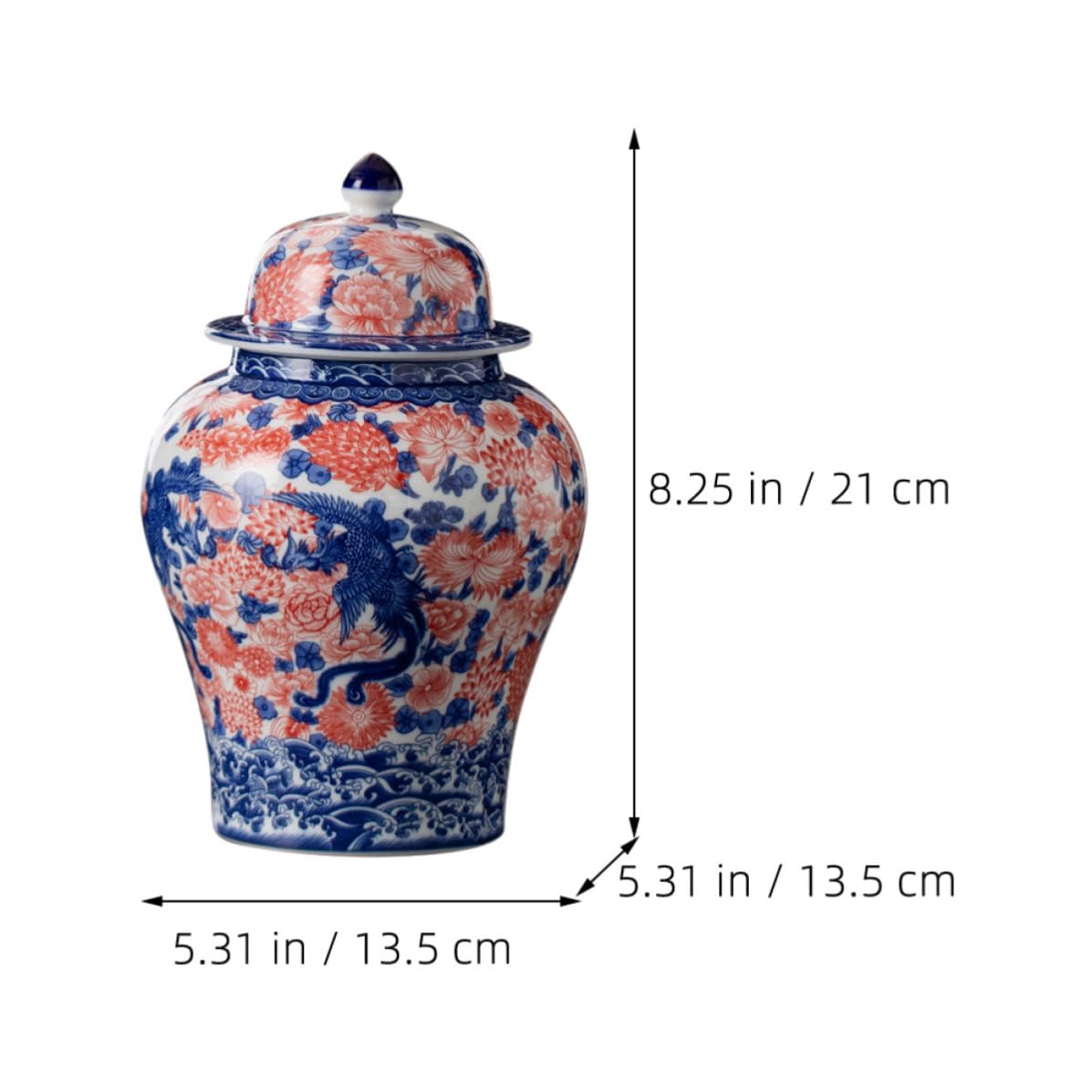 Operitacx Tarro de Cerámica para Guardar Té Tapa Hermética, Capacidad 1300ml, Estilo Retro y Multifuncional para Snacks y Decoración de Escritorio