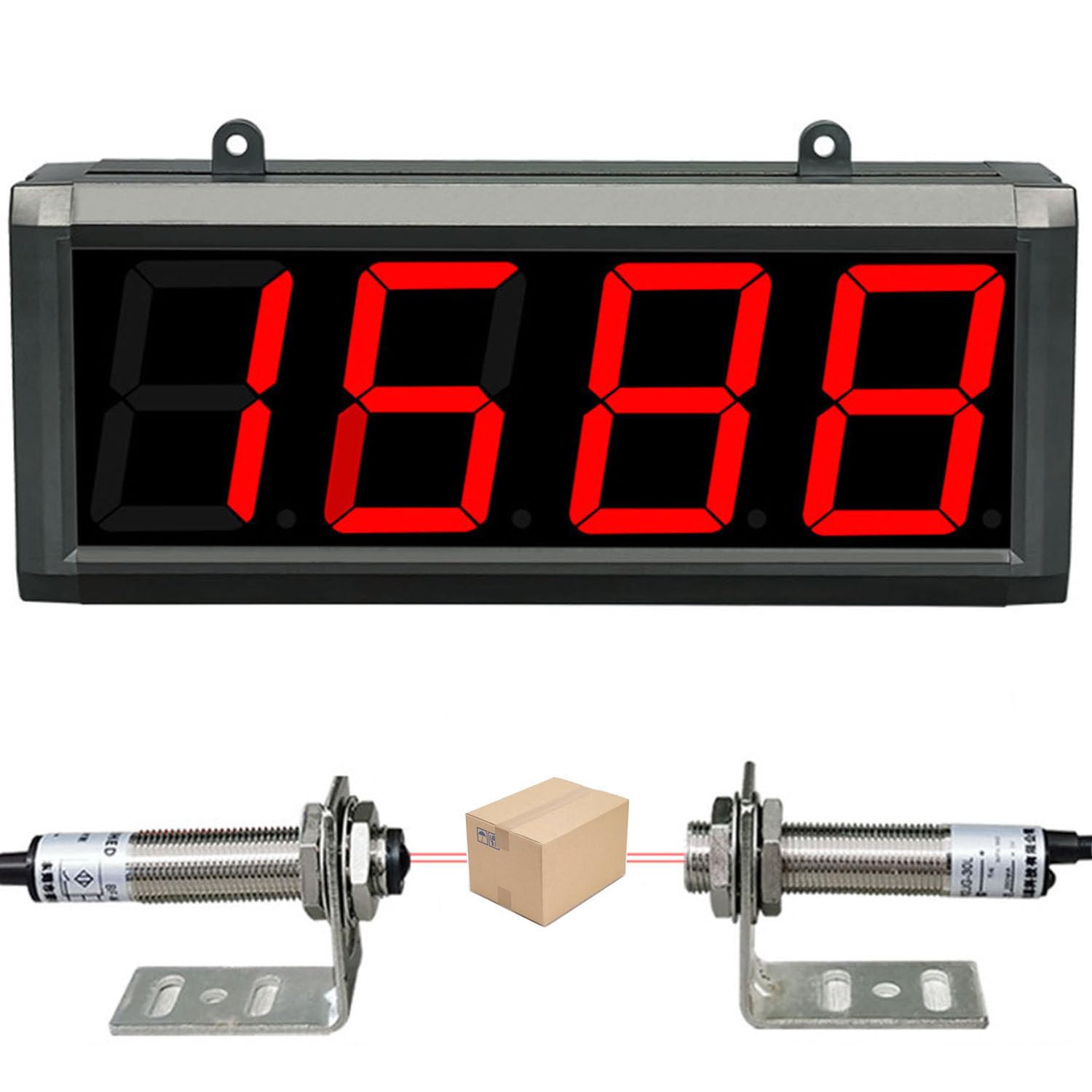 Contatore Digitale a LED, Display a 4/5/6 cifre, conteggio Automatico con sensore per Nastri trasportatori, Design con Ampio Schermo per Un tracciamento Senza Sforzo, 4,4