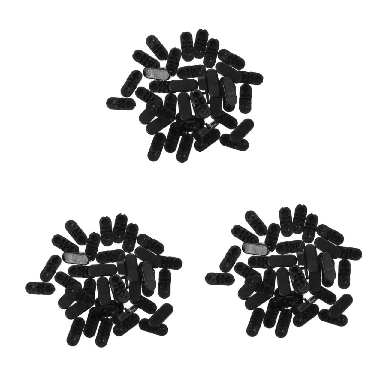 STOBAZA 3sets Beaded Chain Blind Valance Clips Black Vertical Blind Bead Connectors Ball Chain Connector for Curtain Beads Clips Accessories 20pcs*3