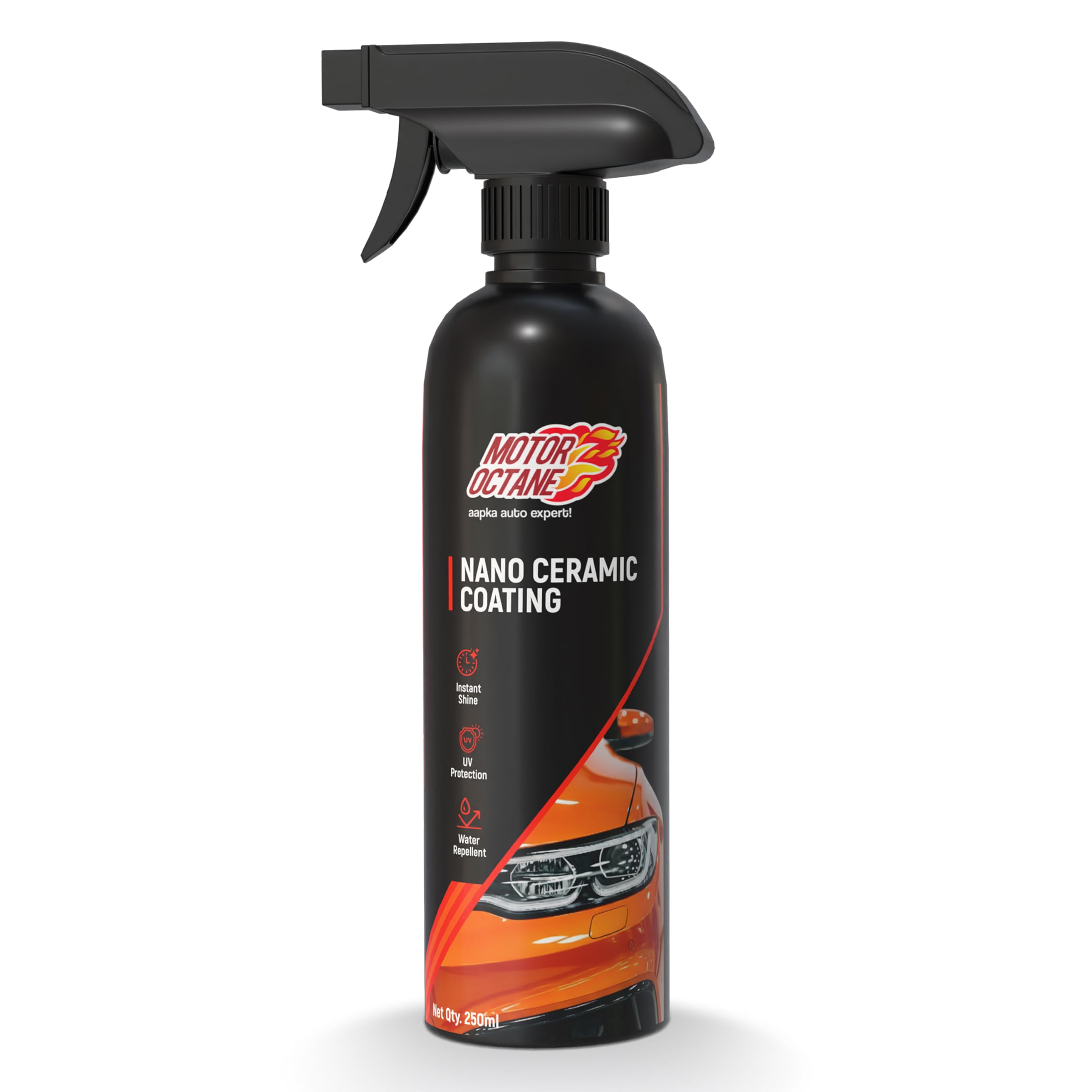 Nano Ceramic Coating for Car & Bike | 250ml | Easy-to-Apply DIY Spray | High Gloss Finish with UV & Water Repellent Shield | New Car-Like Shine