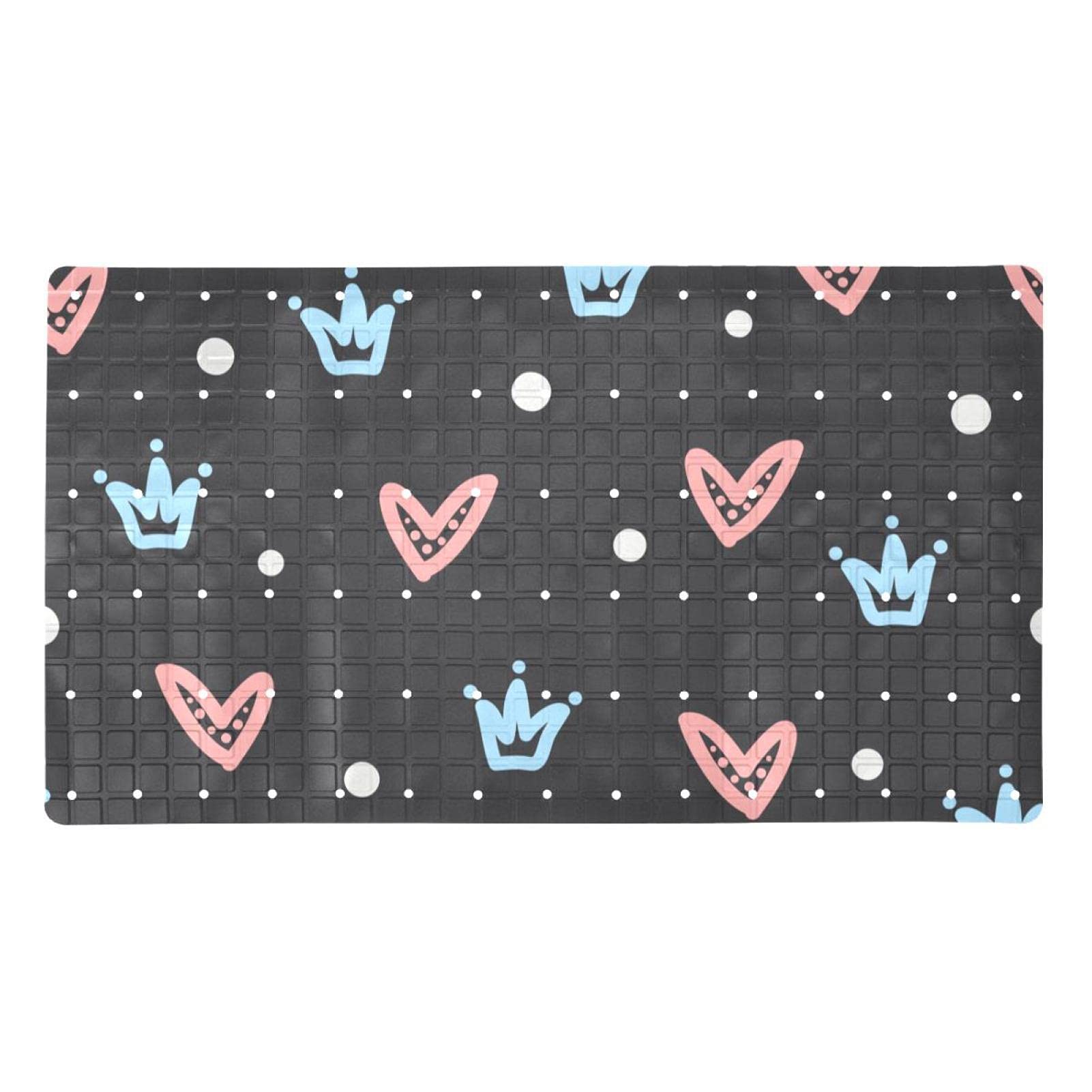 Tapis de bain couronne pour la douche des enfants et le bain des parents