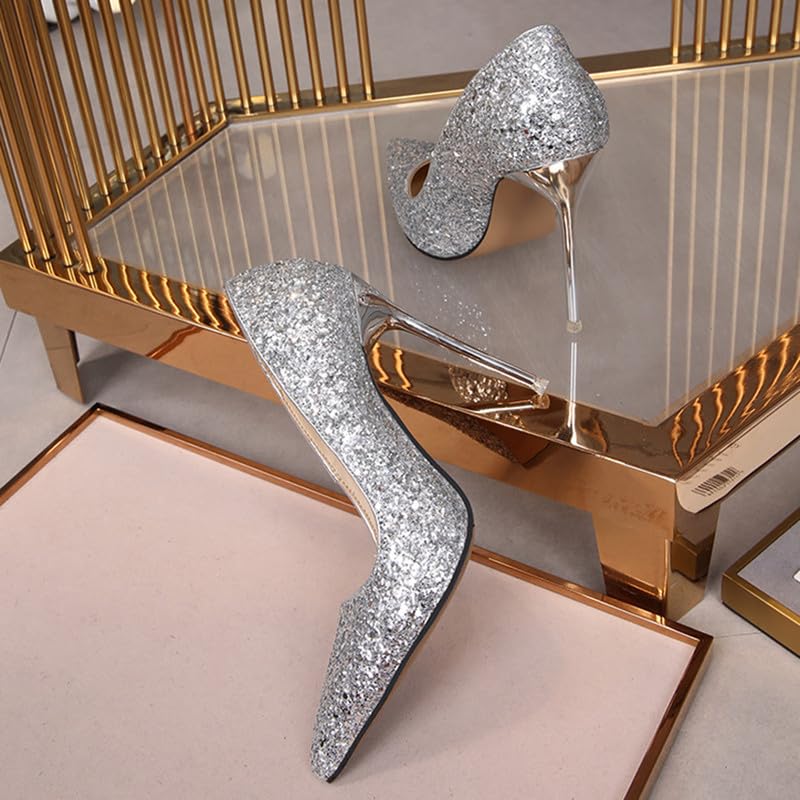 Unisex Men's Women's Classic Fashion Stiletto Pointed Toe 4.3in High Heel Dress Pump Shoes3