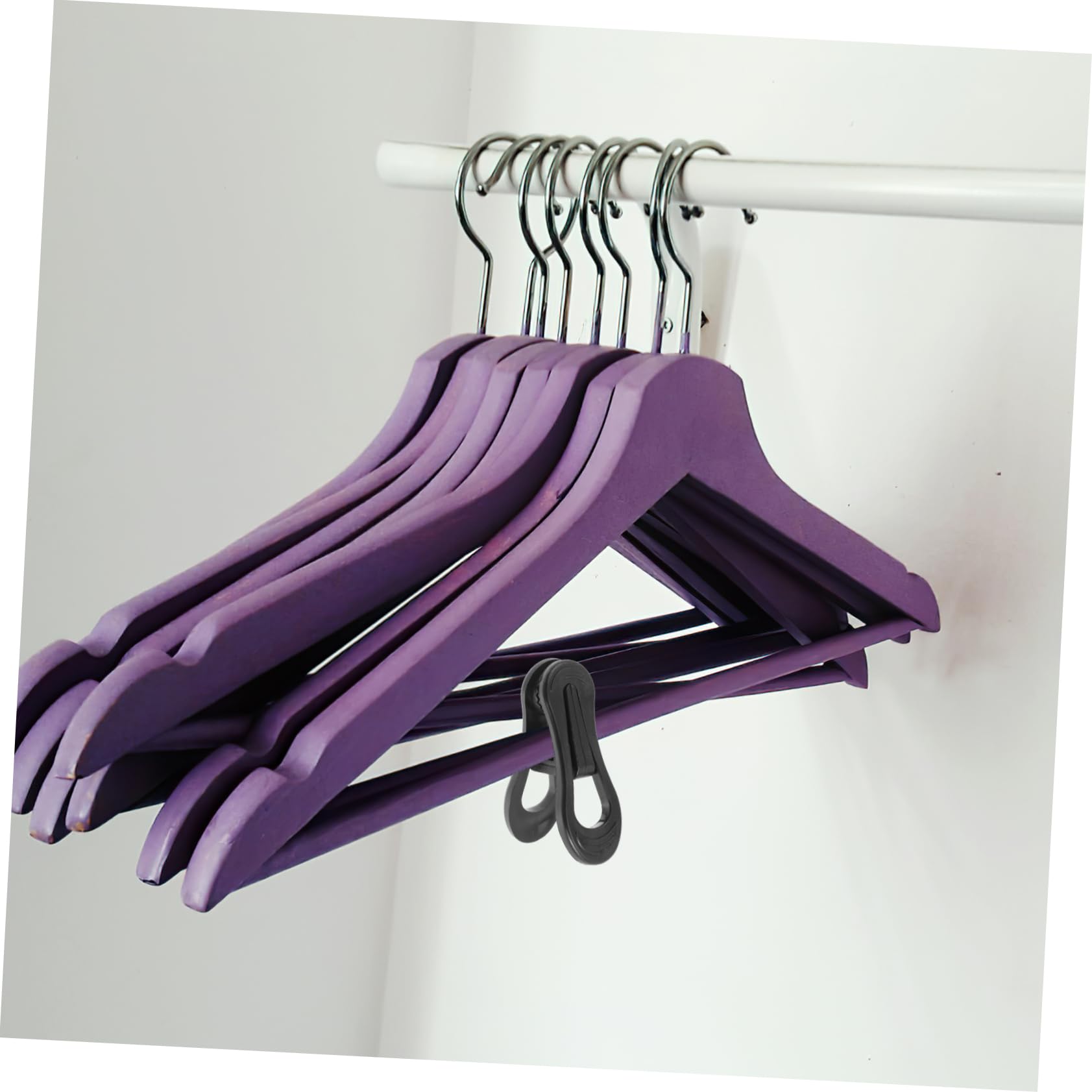 Cabilock 50pezzi Mollette per Bucato in Plastica Multiuso Clip per Grucce Rotonde Robuste e Resistenti per Vestiti Pantaloni Sciarpe e Organizzazione Armadio