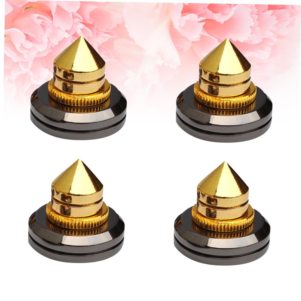 4Pcs Loudspeaker Spike Pads Pure Copper Speaker Isolation Feet for Turntables and Audio Systems Shockproof Design for Enhanced Sound Quality and Vibration Reduction