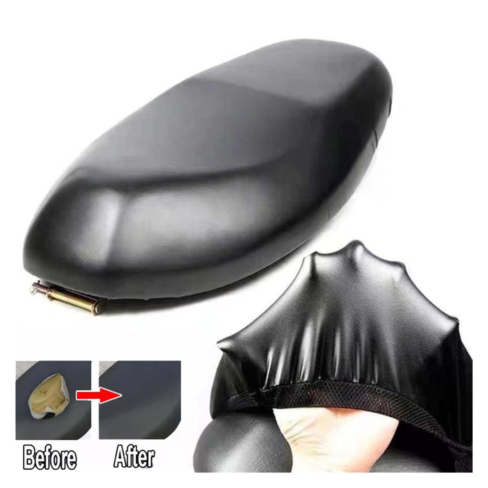 Coprisella Coprisedile Moto, Protezione Cuscino Traspirante | Coprisedile Moto Copricuscino In Pelle PU Traspirante Protezione Contro Le Intemperie Protezione Solare