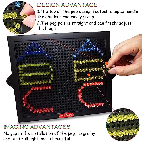 Image of 320Pcs Pegs Refill for Light Brite，Light Bright Glow Pegs 8 Colors with Excellent Clear, LED Light Up Board Toy Replacement Peg for Kids Aged 3 +