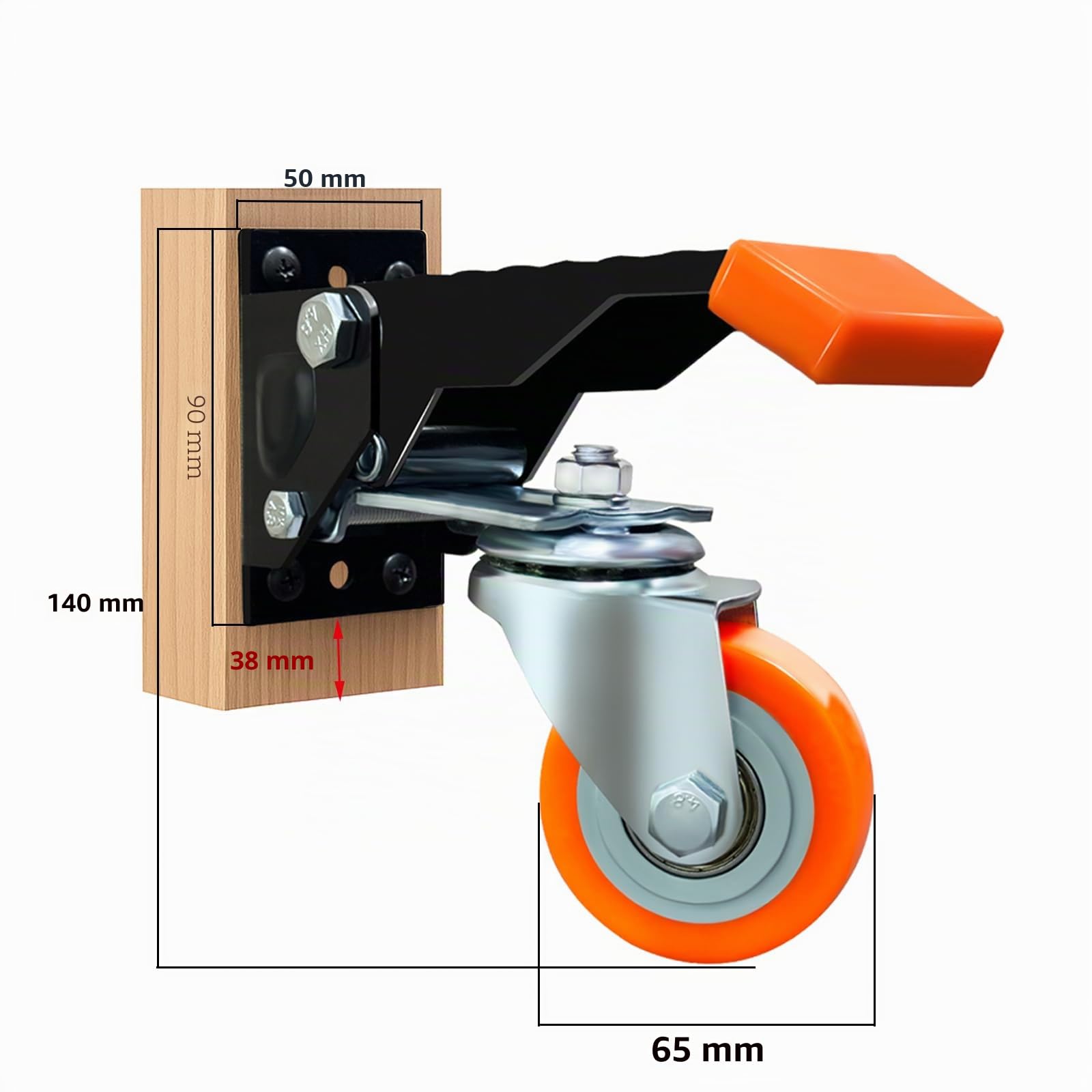 Ruedas para banco de trabajo 65 mm juego 4 ruedas giratorias elevación descenso 300 kg