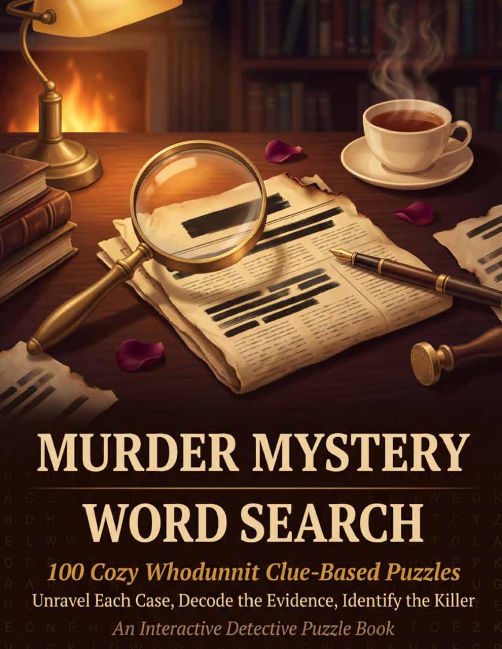 Murder Mystery Word Search: 100 Cozy Whodunnit Clue-Based Puzzles: Unravel Each Case, Decode the Evidence, Identify the Killer: An Interactive Detective Puzzle Book