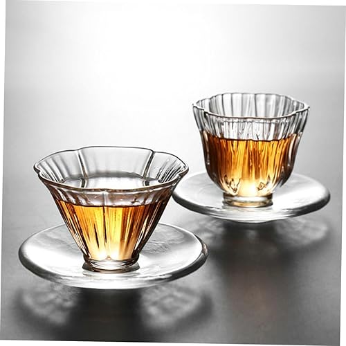 Miniatura 3 de SHOWERORO Plato de vidrio para café, posavasos transparentes, platillo transparente, plato para servir platos pequeños, platos de vidrio, platos de