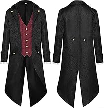 Medievale Steampunk Frack Uomo Giubbotto Medievale Gothic Vintage Uomo Costume di Halloween