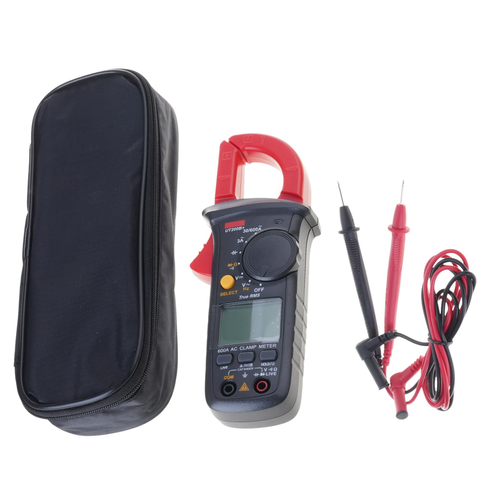 Tsophreniq Ut200b Digital Multimeter With Data Hold Backlit Flashlight Electrician Tool Clamp Meter Current Voltages Meter Diode Voltages Tester