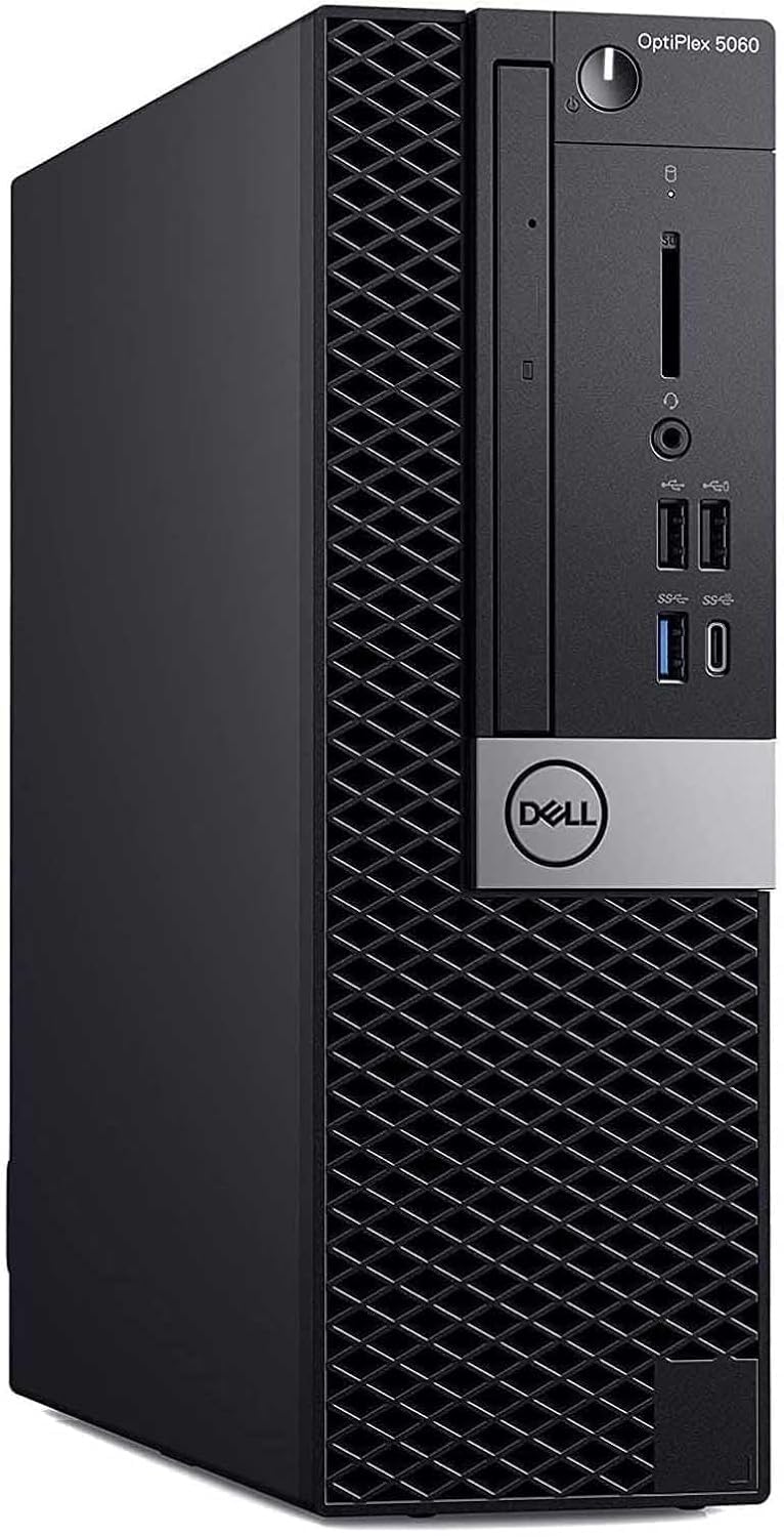 Dell Optiplex 5060 SFF Desktop PC, Intel Core i3-8100, 8GB RAM, 256GB SSD, WiFi, Bluetooth, tastiera QWERTY USA, Windows 11 Pro (ricondizionato)