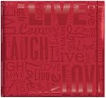 MCS 848115 848115 MBI by Embossed Live, Laugh, Love Gloss Expressions Top Load Scrapbook with 12-Inch by 12-Inch Pages, Red, Overall Measurements 12.5 X 13.2