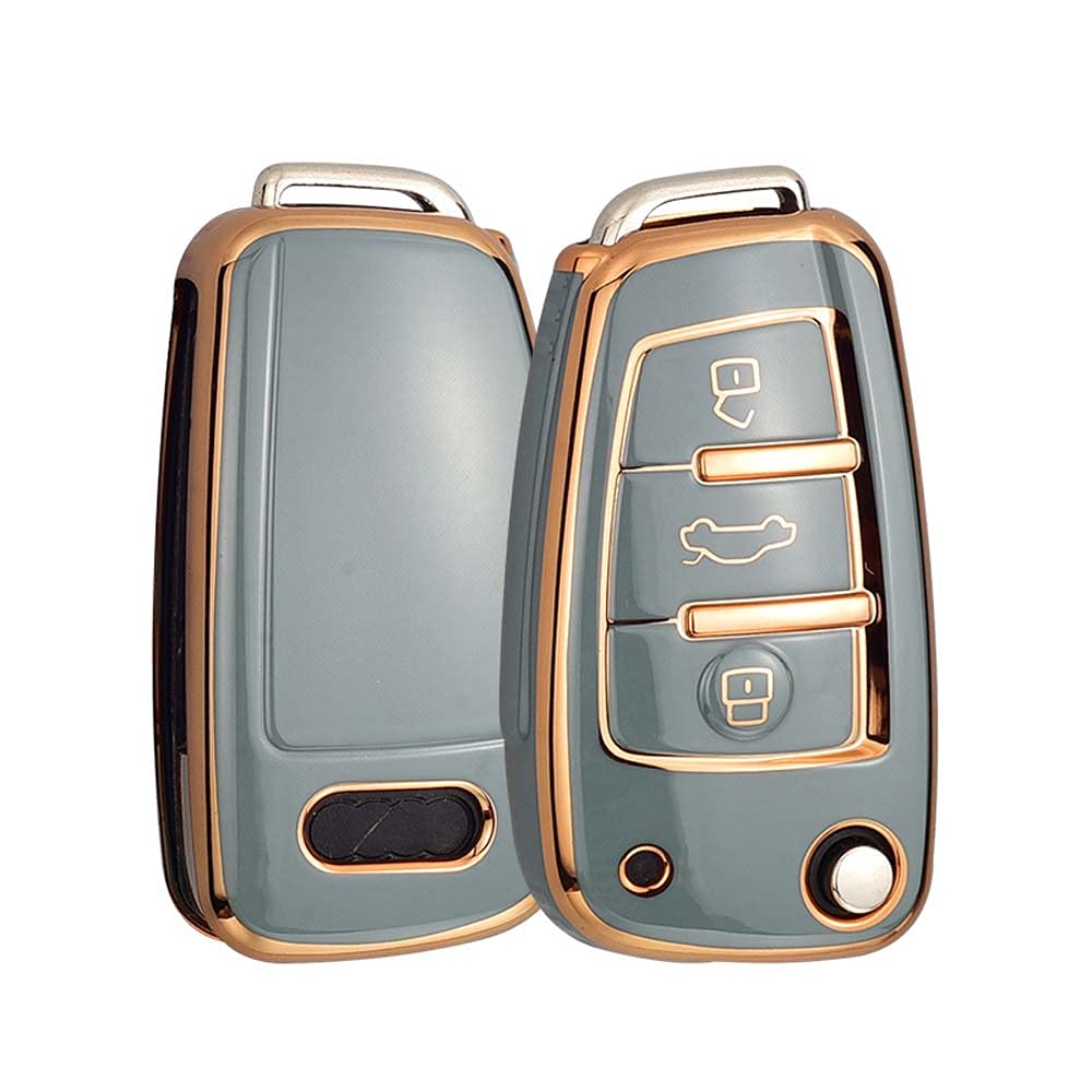 HIBEYO Custodia Protettiva per Chiave Audi A1 A3 A4 A6 Q3 Q5 Q7 S3 R8