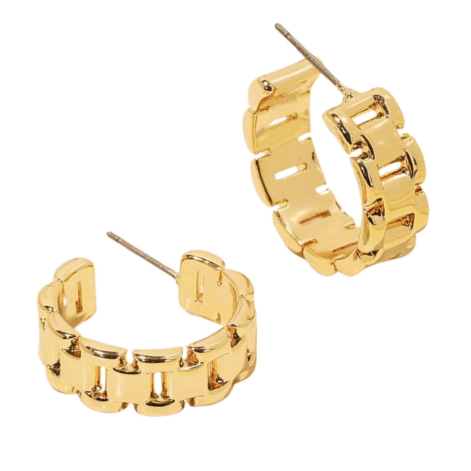 See full amazon price history chart for Salve Minimal Small Chunky Gold Earrings, Watch-Link Design | Korean Style Hoop Earrings for Women & Girls | Western Stylish Metallic Gold Bali Huggies Salve Minimal Small Chunky Gold Earrings, Watch-Link Design | Korean Style Hoop Earrings for Women & Girls | Western Stylish Metallic Gold Bali Huggies (B0CQ4VS1VL) Amazon Price History, Amazon Price Tracker