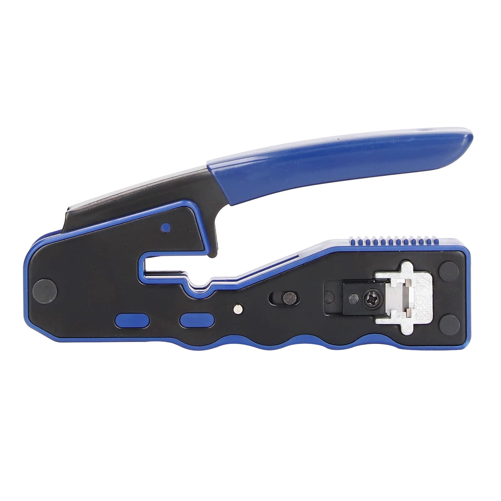 Pince à sertir pour câble réseau | Pince à dénuder et coupe-fil en acier à haute teneur en carbone | Pince à sertir RJ45 pour câbles Cat5 Cat6/installation Ethernet | 10 têtes en cristal